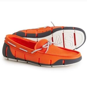 NEW SWIMS men Beach Lace Loafers Orange/Whitete/Charcoal